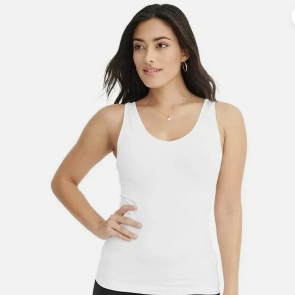 Jockey White Essentials Tank Medium Cooling Compression Everyday Shapewear - Picture 1 of 4